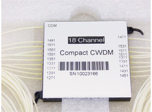 18 kanal CWDM Filter 1271-1611nm LC for montasje i panel